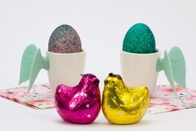 easter eggs with wings