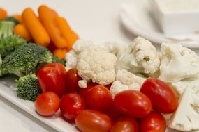 Vegetable Plate carrots tomatoes