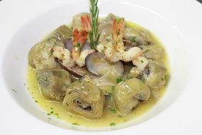 artichokes as a restaurant dish