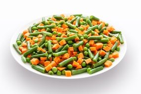 mix of carrot and green bean