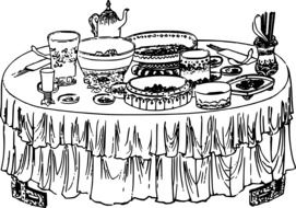 İllustration of set table