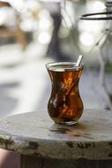 Ice Tea in tall glass on table