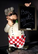 ceramic statuette-chef