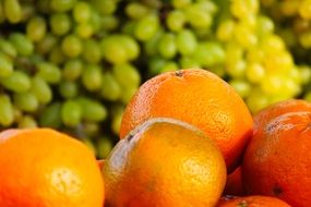 oranges and grapes