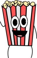 popcorn as a cartoon character