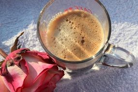 cup of coffee for a romantic breakfast