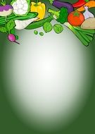 frame with vegetable image