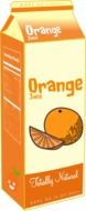 Orange Fruit Juice in paper Container vector art