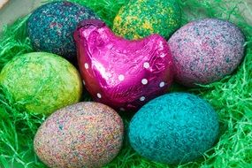 Easter Nest with color Egg