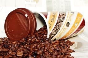 cup Coffee To Go with beans