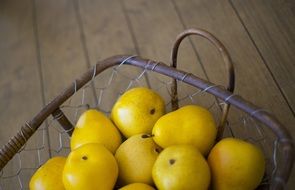 Pears in Basket