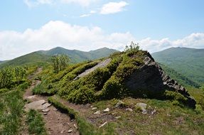 landscape of Bieszczady mountains