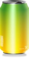 clipart of yellow green aluminium can