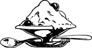 drawing ice cream in a glass