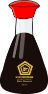 drawn soy sauce in a bottle