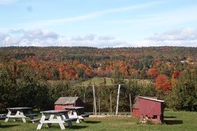 farm in autumn