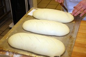 Napoli Bread formes ready for oven