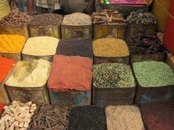 Picture of Spices in a market, india