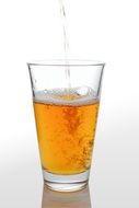 apple juice in a glass