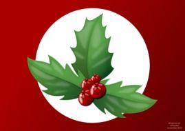 painted Christmas berry