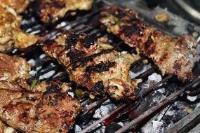 delicious meat on a grill