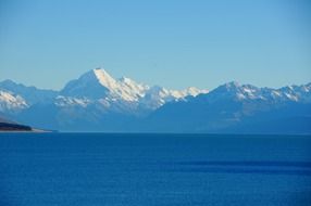 beautiful mountain landscape in new zealand