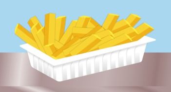 fast Food, Fried Potatoes, illustration