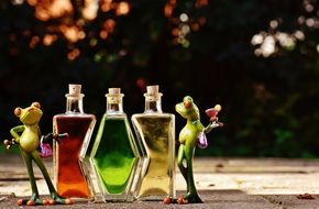 Frogs Beverages Bottles Alcohol figures