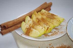 Apple with the cinnamon