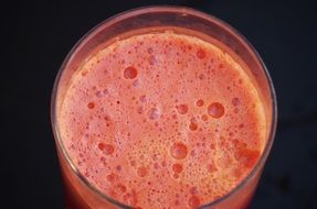 smoothie with mixed beetroot and carrot