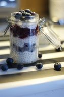 Blueberry Healthy superfood in glass
