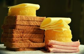 ingredients of pineapple and cheese for Toast