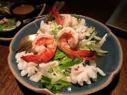 Thai salad with shrimp
