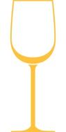 painted yellow wine glass