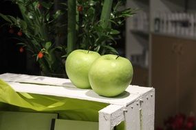 two green apples
