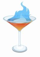 drawn alcoholic cocktail