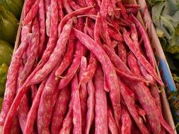 Red beans in the vegetable market