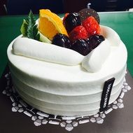 Delicious Cake Dessert with fruits