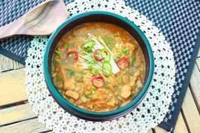 traditional korean soup with vegetables