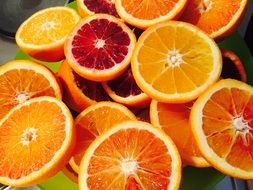 pieces of juicy orange