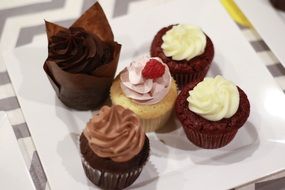 decorated with whipped cream cupcakes