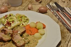 delicious meat with vegetables