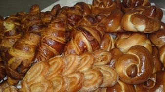 variety of bakery products for breakfast