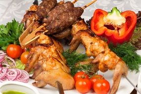 appetizing Plate full of tasty fried meat