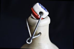metal cork on the bottle