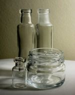 empty glass transparent bottles