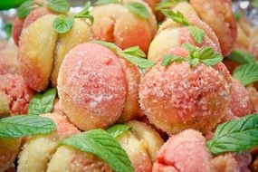 marzipan peaches