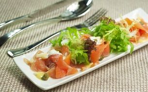 salad with salmon