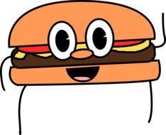 Picture of standing burger