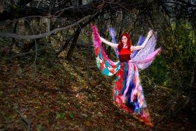 mystic Girl Forest Autumn Fantasy Wild